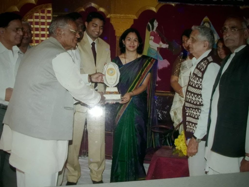 Dr Hansali Neema felicitated at annual function of Nema samaj for her service and contributions to  the society.