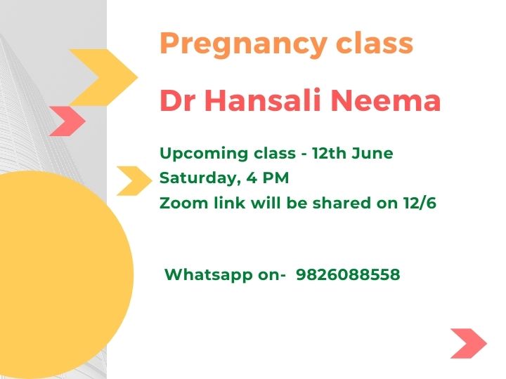 Pregnancy class by the best Gynaecologist in Indore Dr Hansali Neema